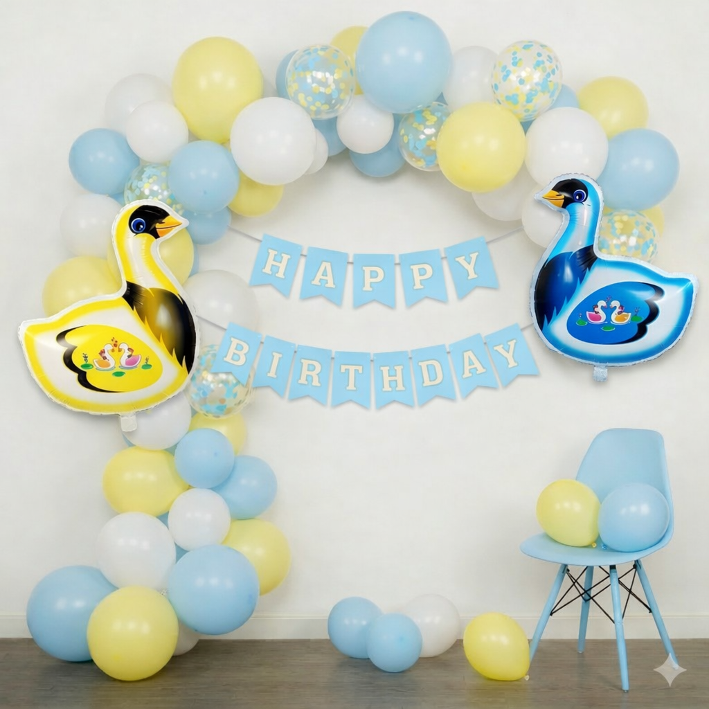 Swan theme birthday set