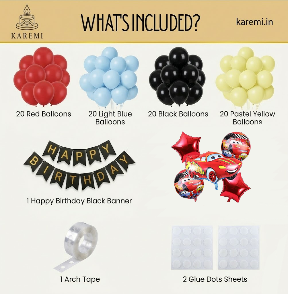 Car theme birthday set