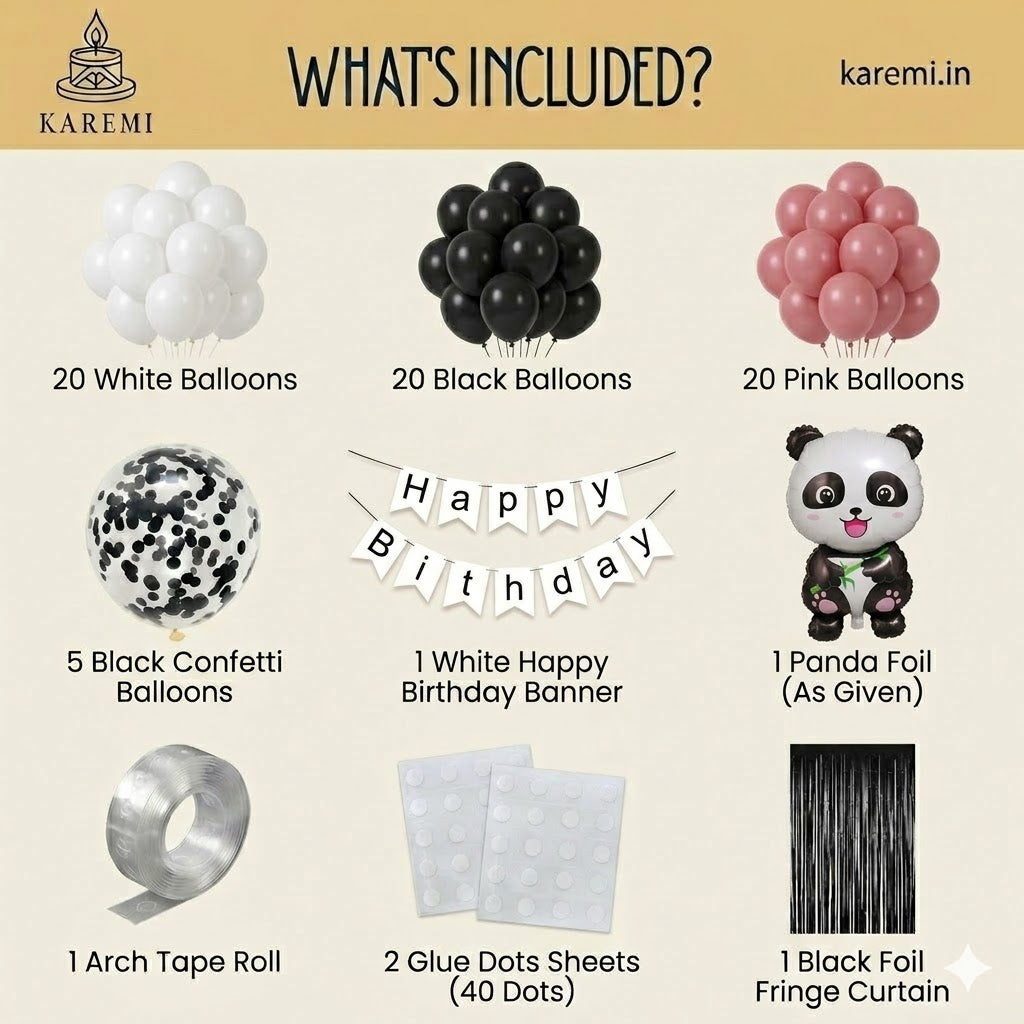 Panda birthday decor