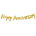 Anniversary banner cursive/foil