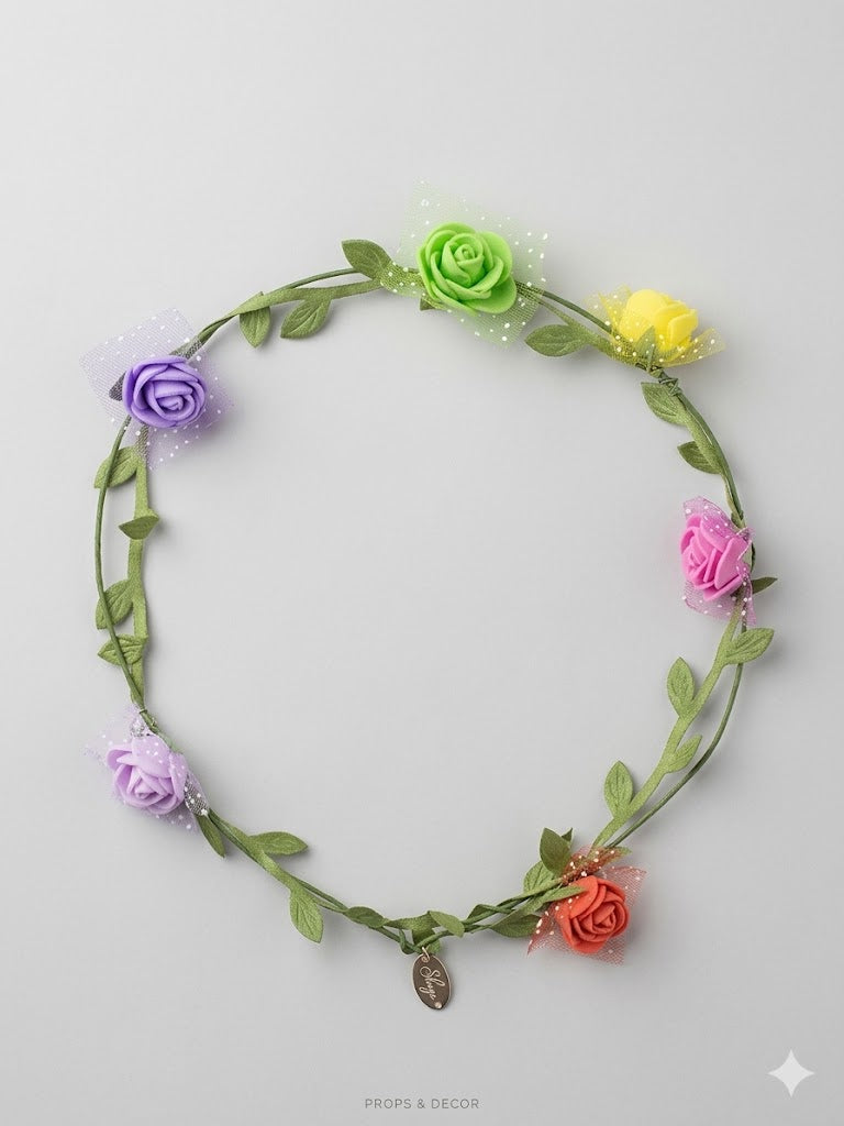 Multi color flower tiara