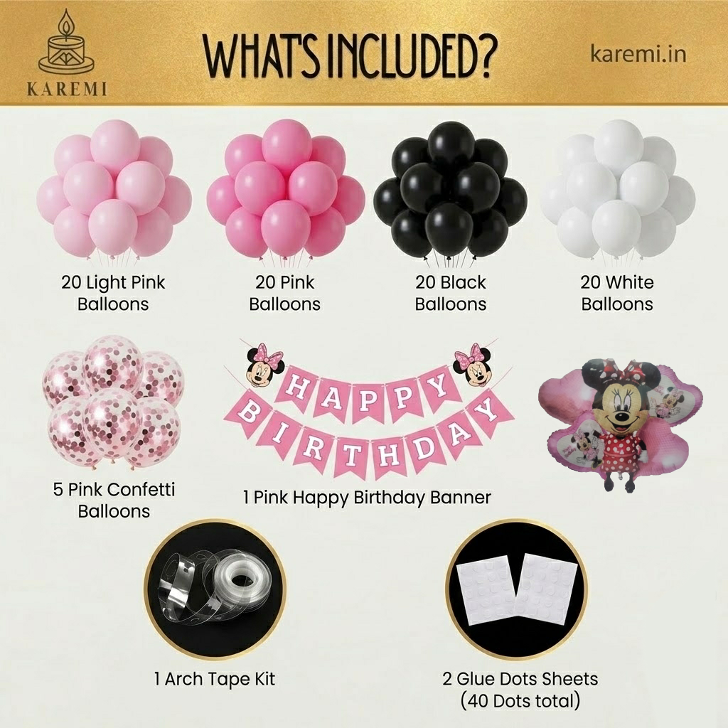 Mini mouse birthday set