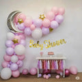 Pink purple baby shower set