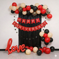 Red happy anniversary set