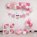 Pink baby shower set