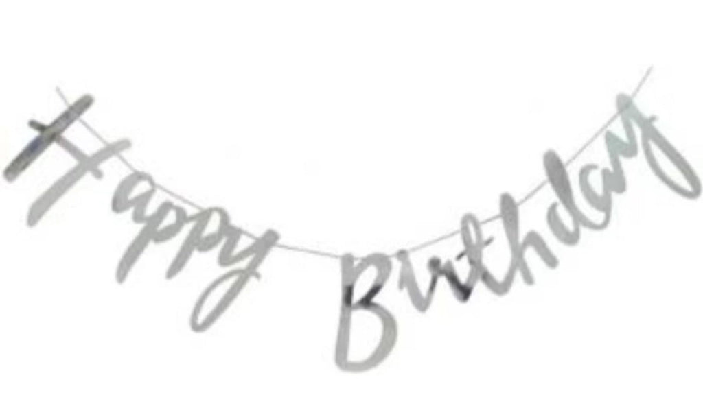 Happy birthday cursive banner