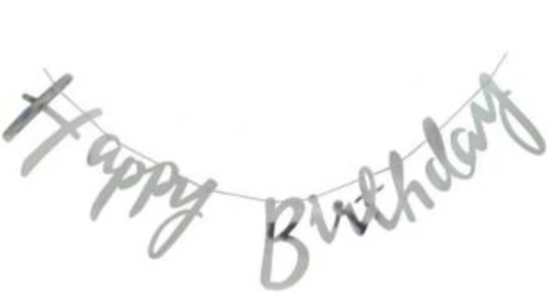 Happy birthday cursive banner