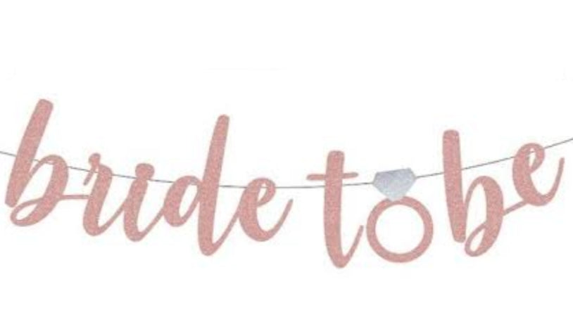 Bride to be cursive banner