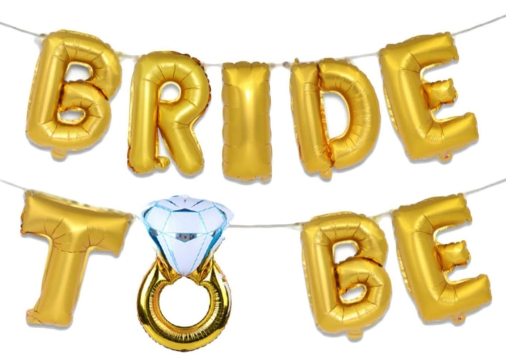 Bride to be banner foil