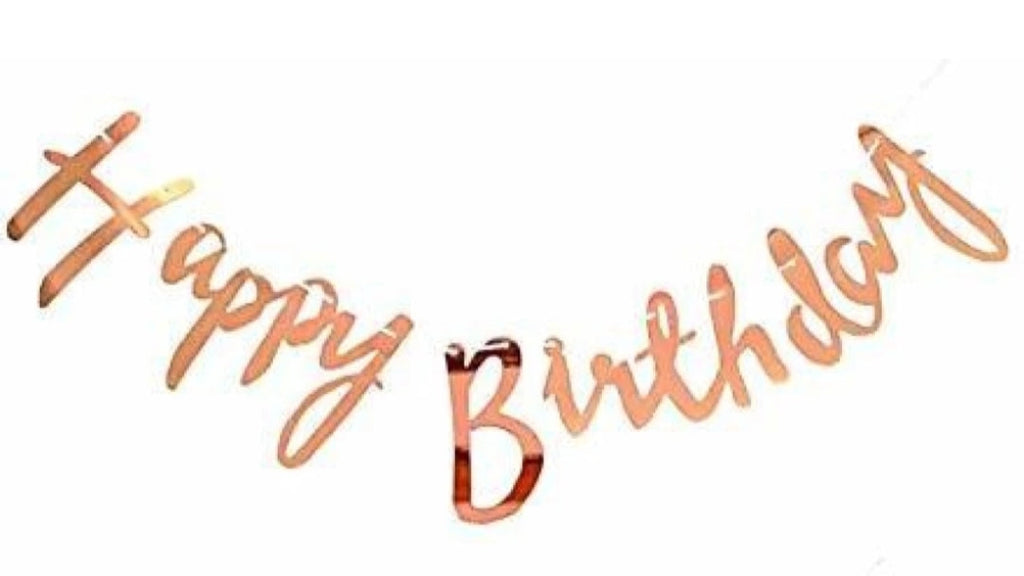 Happy birthday cursive banner