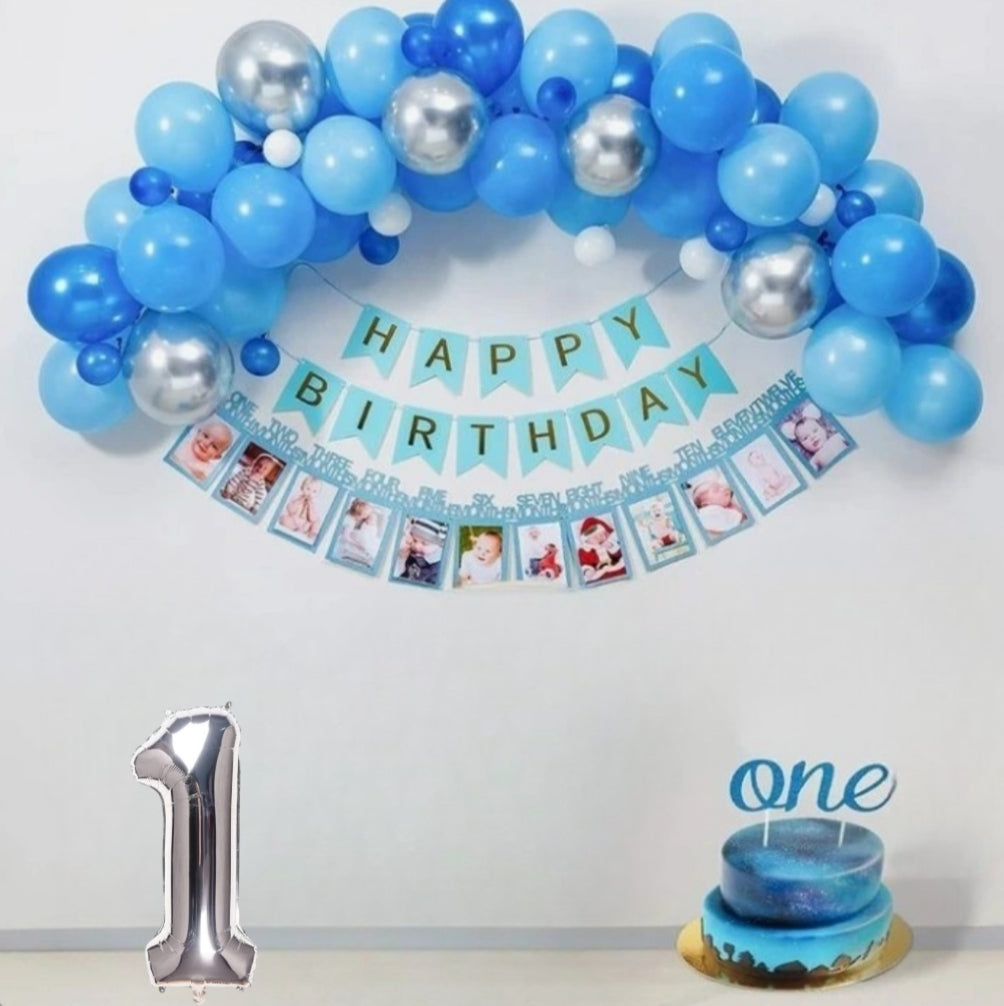 Ist birthday blue decoration