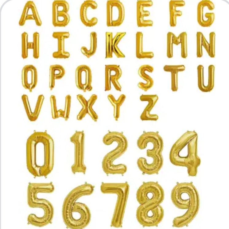 Foil letter balloons