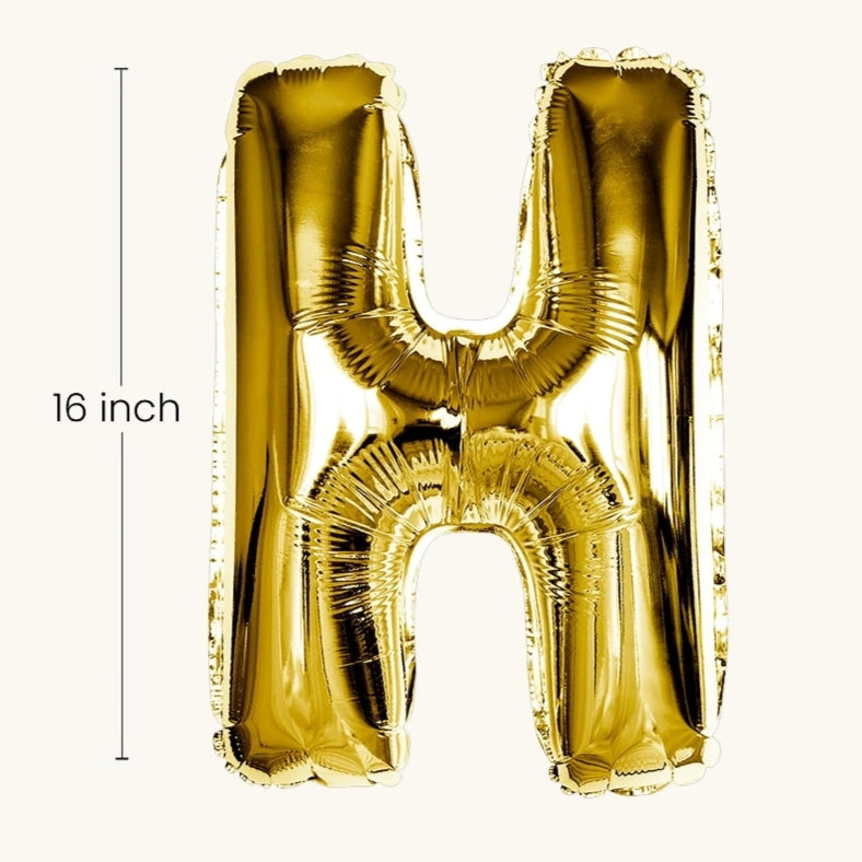 Foil letter balloons