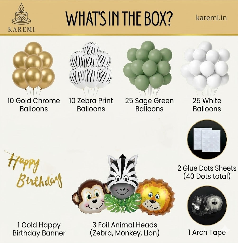 Jungle theme birthday set