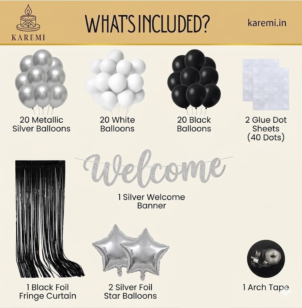 Silver welcome set