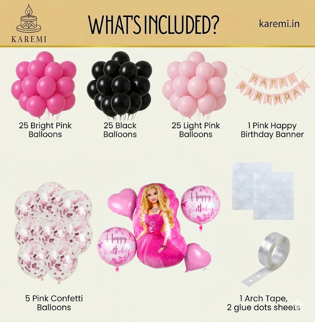 Barbie theme birthday set