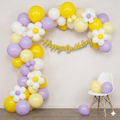 Purple yellow flower birthday set