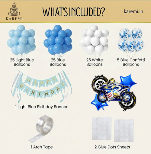 Bike theme birthday set