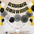 Birthday golden black fan set