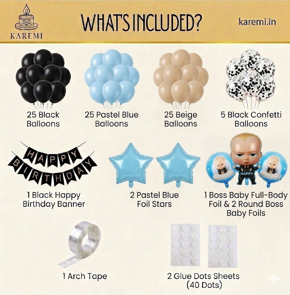 Boss baby birthday set