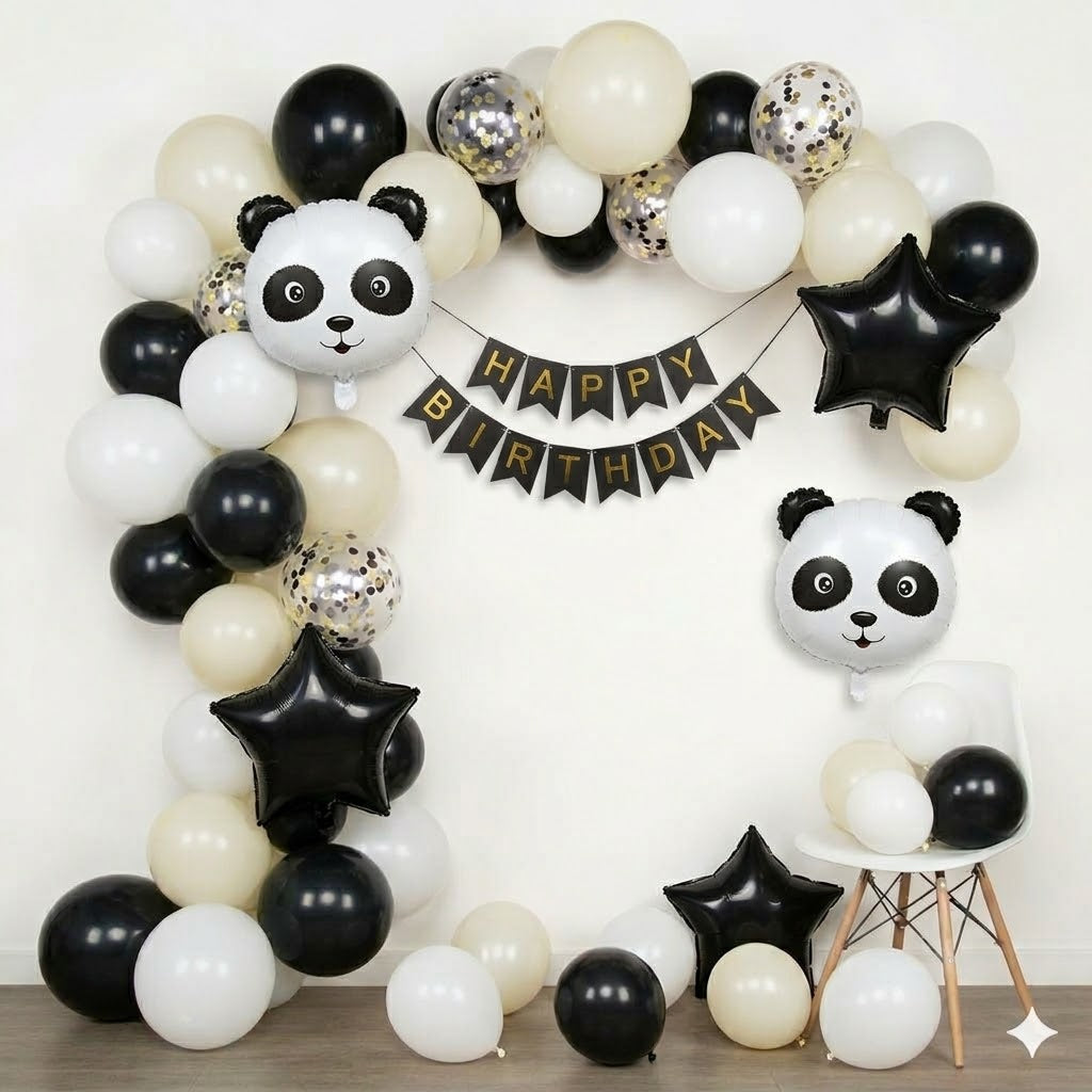 Panda birthday decor set