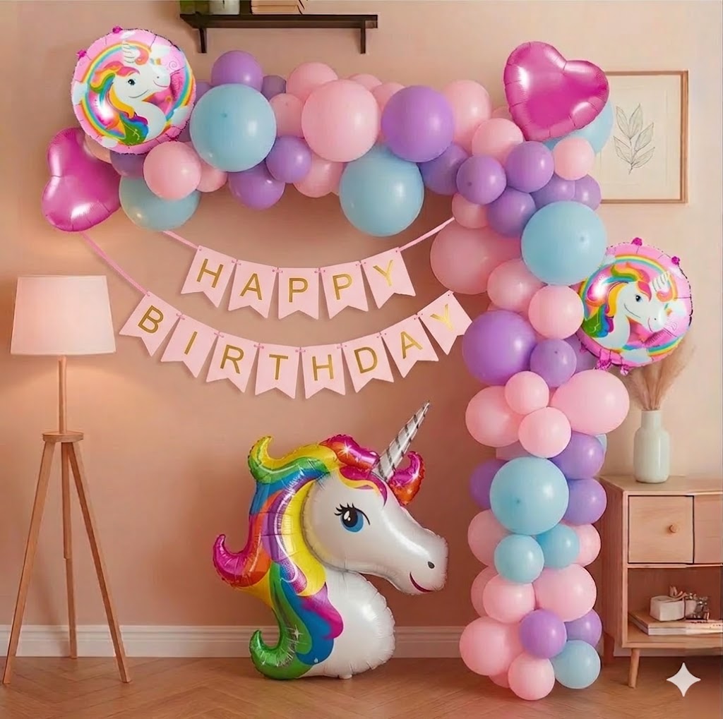 Unicorn theme birthday set