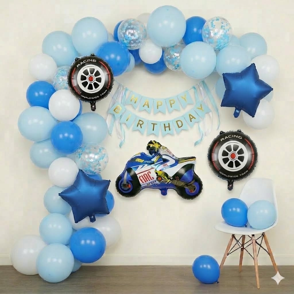 Bike theme birthday set