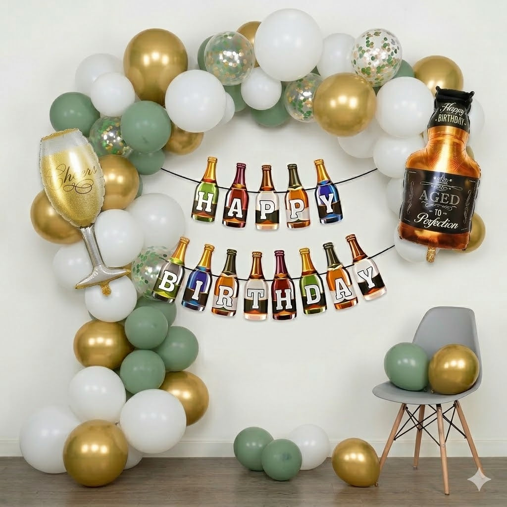 Birthday set beer/whiskey theme