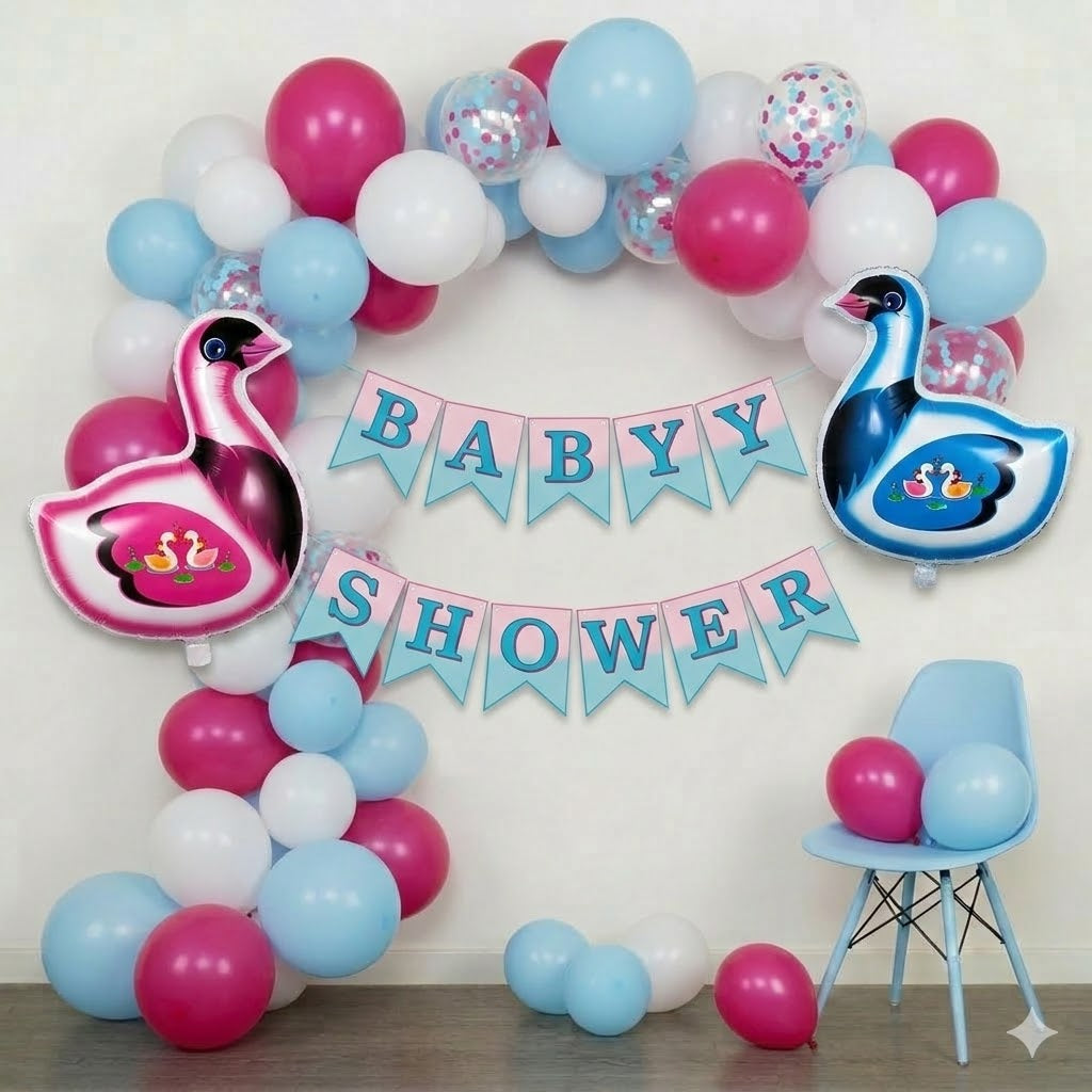 Swan baby shower decoration