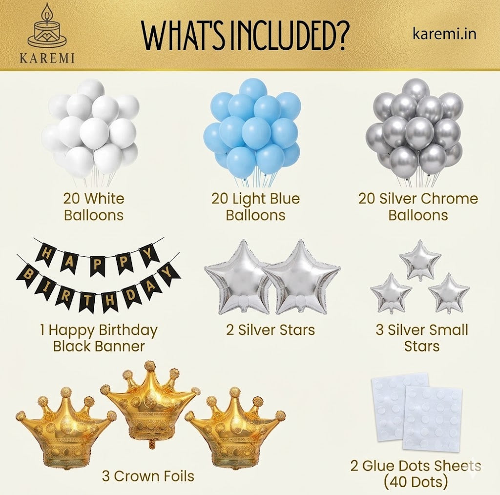 Birthday golden crown set