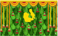 Baby mother banana leaves curtain