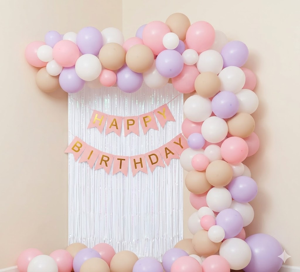 Lilac beige birthday set