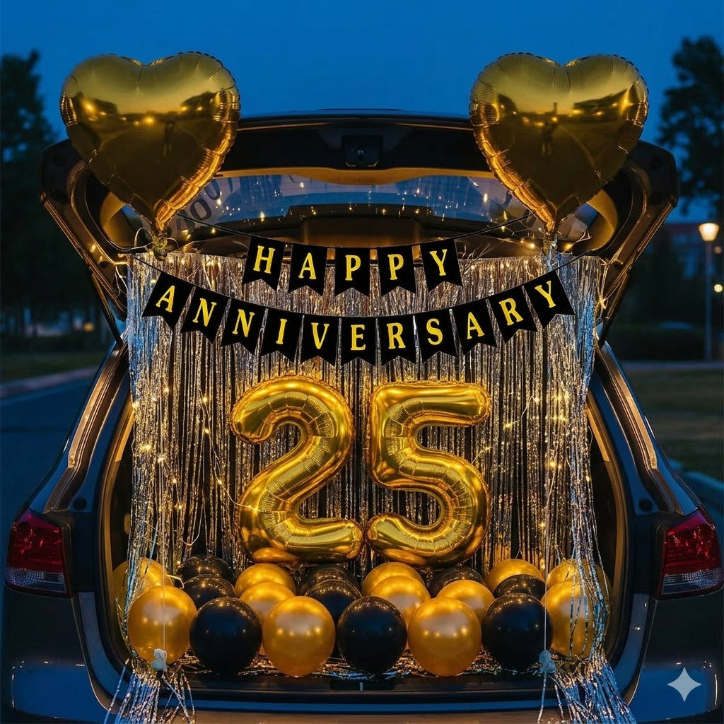 25th happy anniversary set