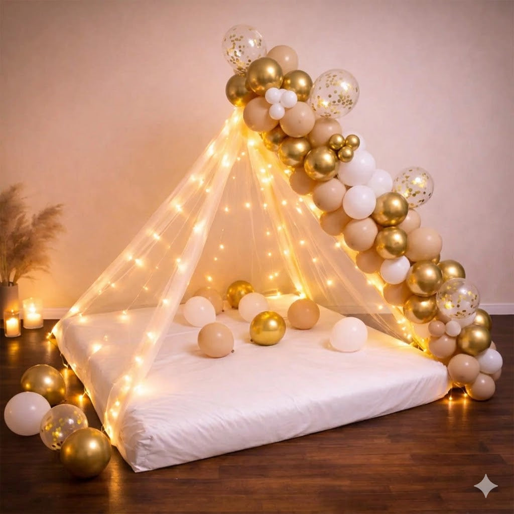 Net curtain decor set