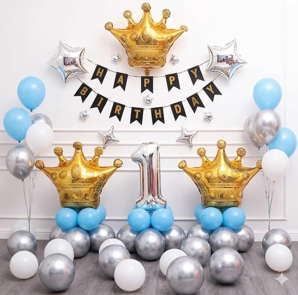 Birthday golden crown set