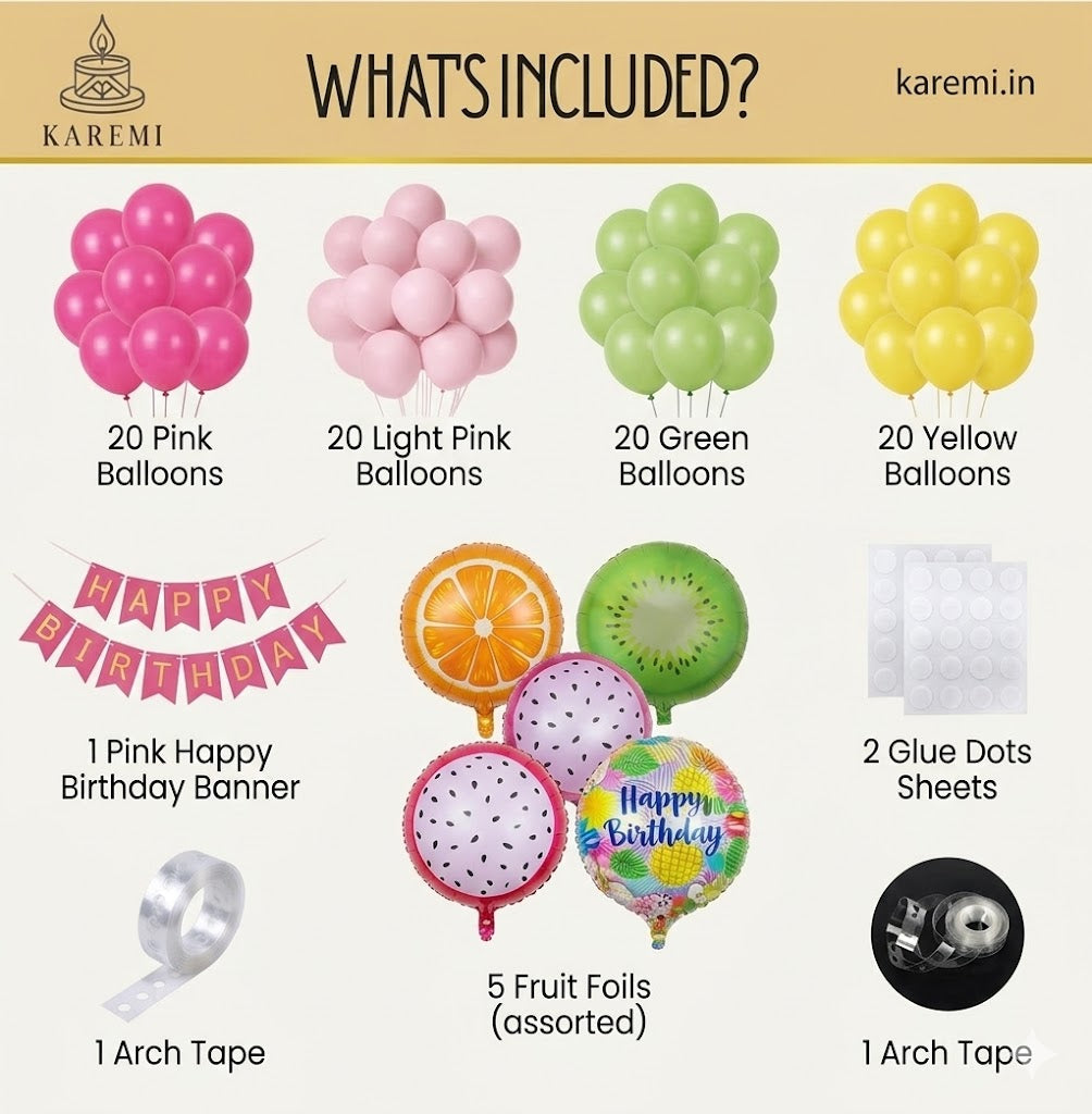 Fruits theme birthday set